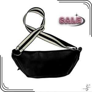 ULTA Beauty Black Crossbody / Slingback Bag With Striped Strap - 2024 - NWOT